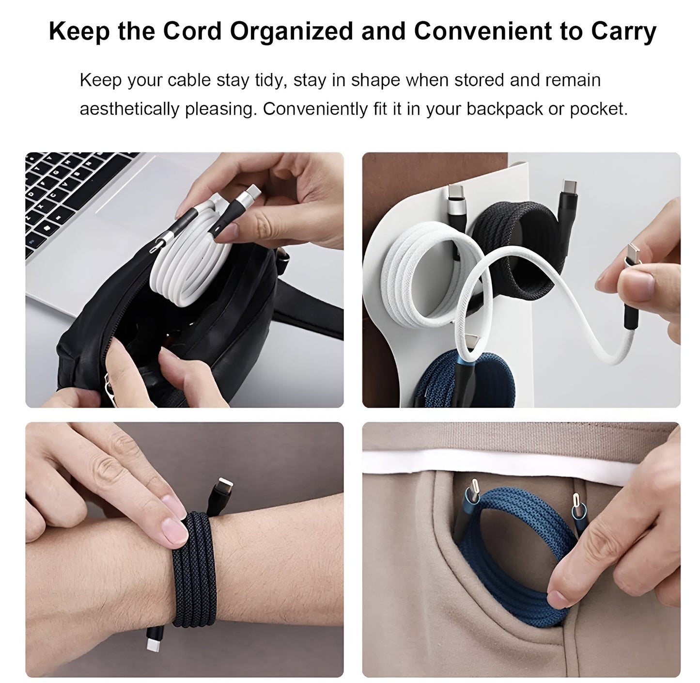 Dsynk Gear Magnetic Cable C to Type C Cable, 65W/3.1A Magnetic Cable, PD Technology 3.0 Fast Charging – 1 Meter