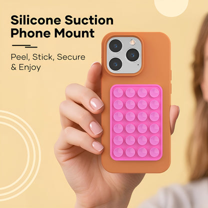 Dsynk Gear Silicone Suction Phone Case Mount, Non Slip Sticky Grip for Cellphone, Silicon Adhesive Suction Cup Mount, Strong Grip Holder for Selfies and Videos (Royal Velvet, Pack of 2)