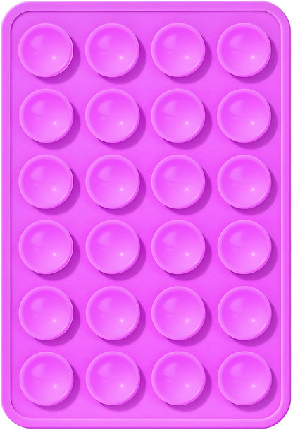 Dsynk Gear Silicone Suction Phone Case Mount, Non Slip Sticky Grip for Cellphone, Silicon Adhesive Suction Cup Mount, Strong Grip Holder for Selfies and Videos (Royal Velvet, Pack of 2)