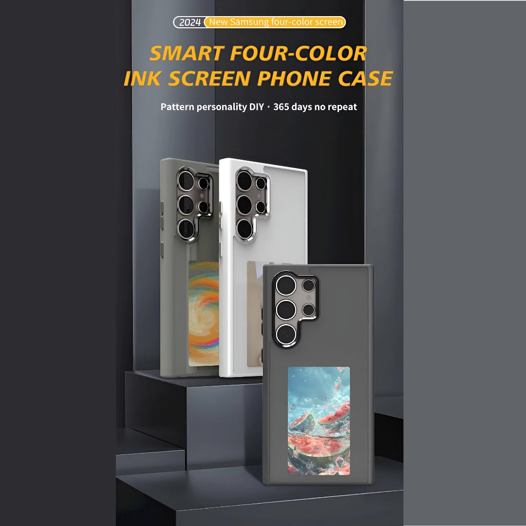 Dsynk Gear E-Ink Display for Samsung S24 Ultra, NFC Photo Frame, Custom DIY Smart Protective Cover