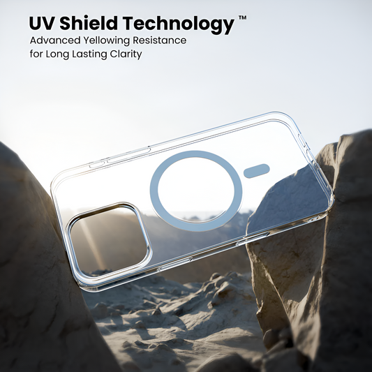 Dsynk Gear Anti-Yellow Clear Case for iPhone 16 Pro | UV Shield Technology | Zero-Yellowing Formula | MagSafe Compatible | Drop Protection (TPU + Polycarbonate | Crystal Clear)