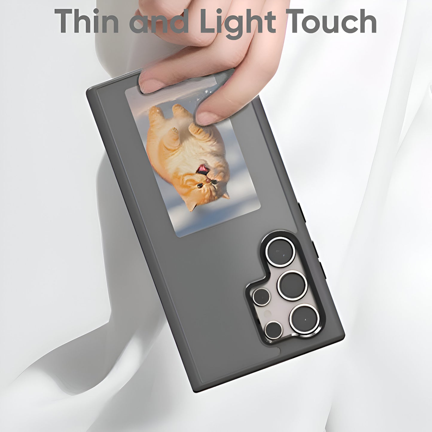 Dsynk Gear E-Ink Display for Samsung S24 Ultra, NFC Photo Frame, Custom DIY Smart Protective Cover