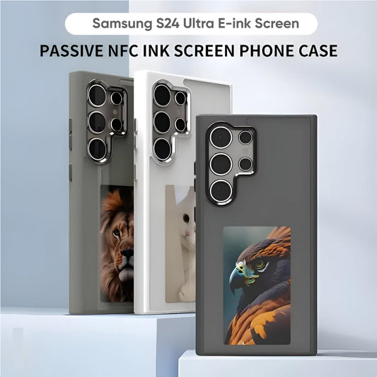 Dsynk Gear E-Ink Display for Samsung S24 Ultra, NFC Photo Frame, Custom DIY Smart Protective Cover