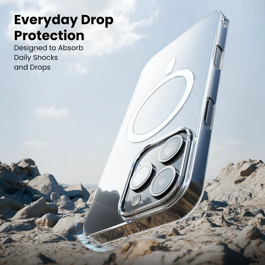 Dsynk Gear Anti-Yellow Clear Case for iPhone 16 | UV Shield Technology | Zero-Yellowing Formula | MagSafe Compatible | Drop Protection (TPU + Polycarbonate | Crystal Clear)