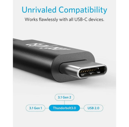 Dsynk Gear Type C to Type C 60W Cable for Smartphones, Tablets, Laptops, Macbook & other Type C devices, 480Mbps Data Sync (Black)