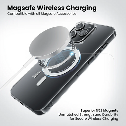 Dsynk Gear Anti-Yellow Clear Case for iPhone 16 | UV Shield Technology | Zero-Yellowing Formula | MagSafe Compatible | Drop Protection (TPU + Polycarbonate | Crystal Clear)