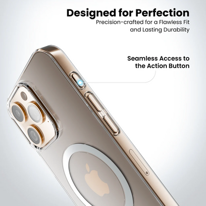 Dsynk Gear Anti-Yellow Clear Case for iPhone 16 | UV Shield Technology | Zero-Yellowing Formula | MagSafe Compatible | Drop Protection (TPU + Polycarbonate | Crystal Clear)