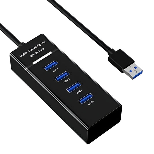 Dsynk Gear USB Hub, 4 Ports USB 3.0/2.0, 15cm Cable, High Speed Data Transfer (USB 3.0 Hub)